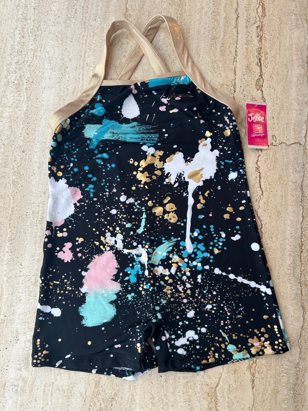 NEW 🆕 Justice Black Active Leotard 12-14 years